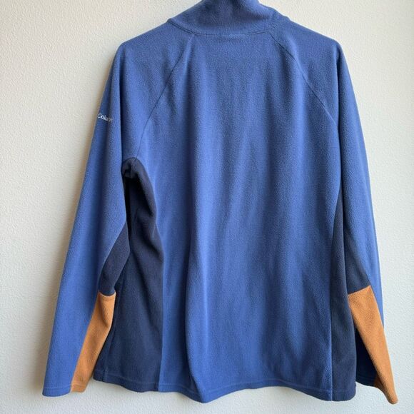 $5/$25 Columbia Sweatshirt Womens XL Two Tone Fleece Quarter Zip Pullover Blue - Picture 5 of 7
